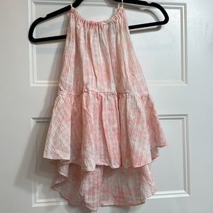 Pink Lily Peplum Tank